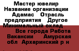 Мастер-ювелир › Название организации ­ Адамас › Отрасль предприятия ­ Другое › Минимальный оклад ­ 27 000 - Все города Работа » Вакансии   . Амурская обл.,Архаринский р-н